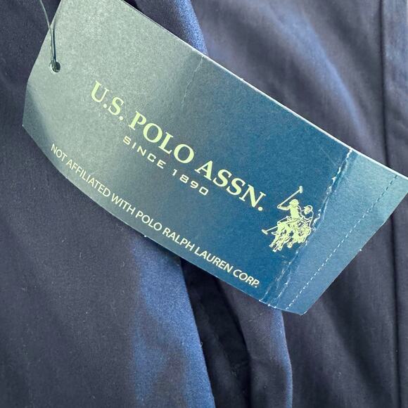 NWT U.S. Polo Assn | Autumn Navy Blue Slim Straight Chino Pants | Men’s 38x32 - Picture 3 of 9